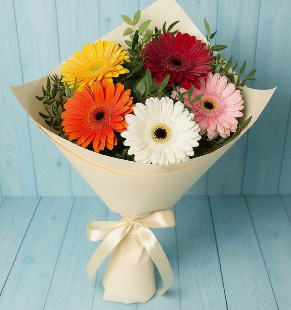 Букет цветов из: Герберы в Подгорной Краснодарского края