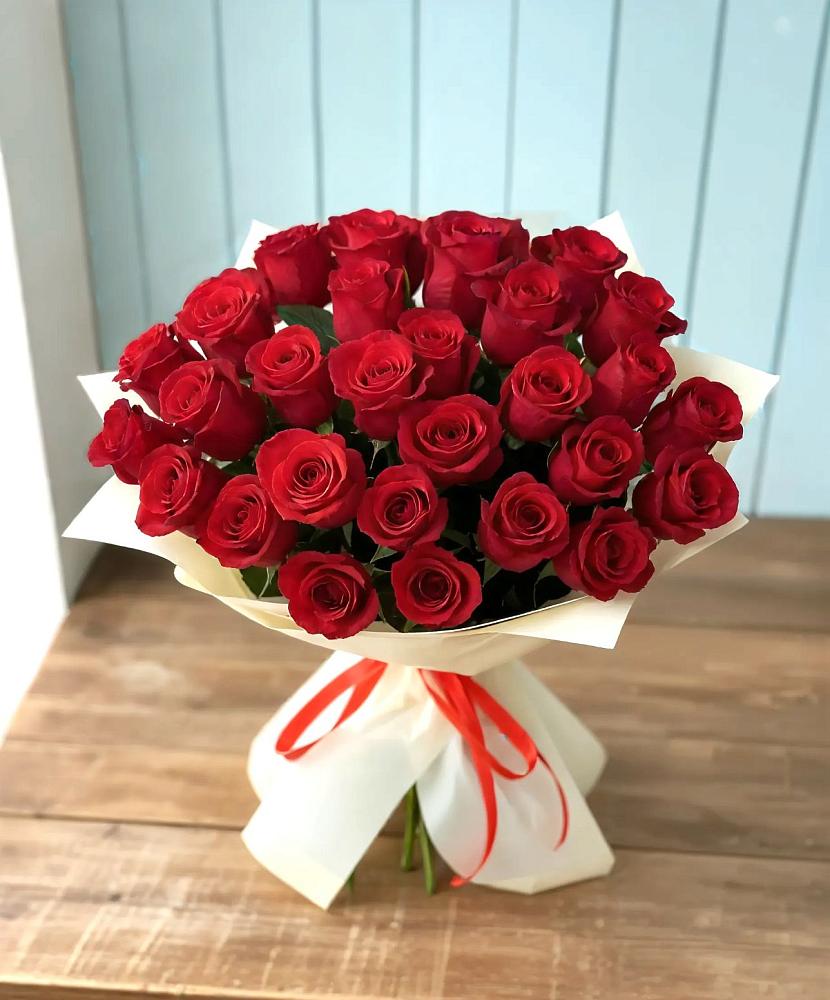 Букет 29 Красных роз в Подгорной Краснодарского края