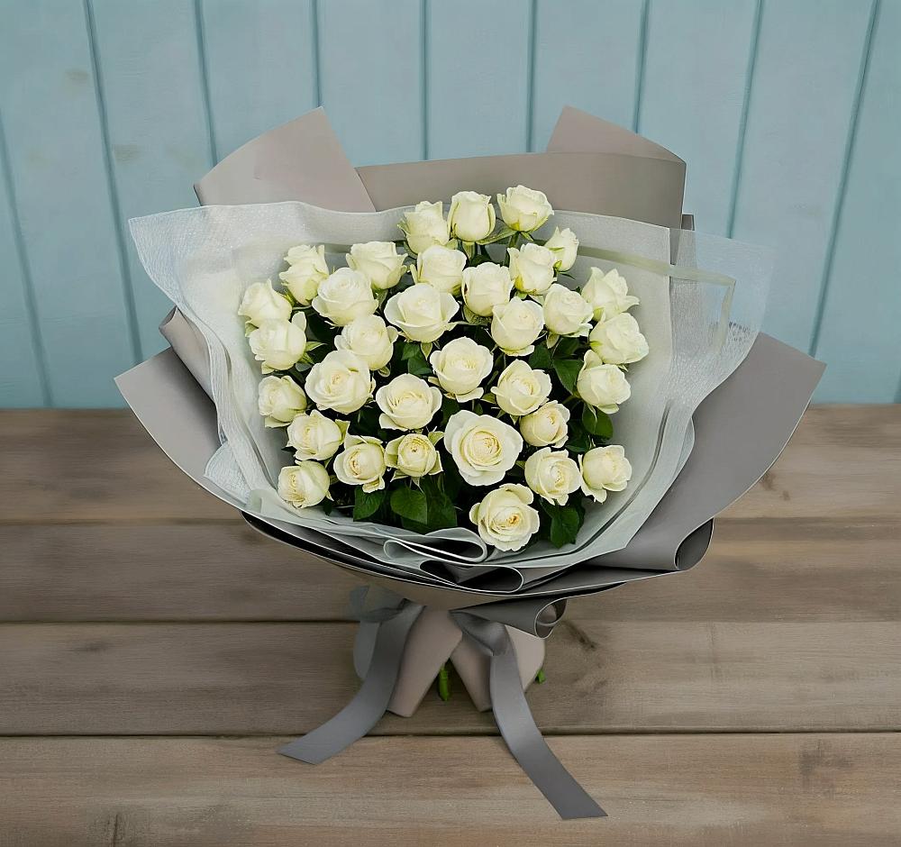 Букет Белоснежная нежность в Подгорной Краснодарского края