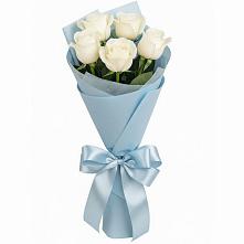 Букет 5 Белых роз Проуд #REPLACE_PRED# Подгорной Краснодарского края