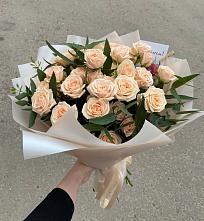 Букет Кремовые розы Латте в Подгорной Краснодарского края