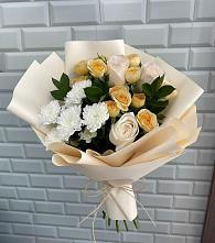Букет цветов из:  Розы и Хризантемы в Подгорной Краснодарского края