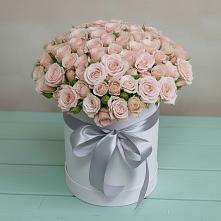 Цветочная композиция из Розы в шляпной коробке в Подгорной Краснодарского края