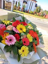 Букет цветов из:  Герберы #REPLACE_PRED# Подгорной Краснодарского края