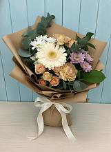 Букет цветов из:  Герберы и Хризантемы в Подгорной Краснодарского края