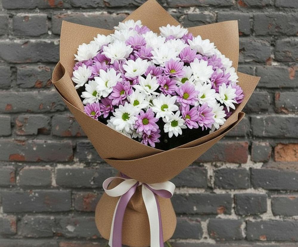 Букет цветов из: Хризантемы в Подгорной Краснодарского края
