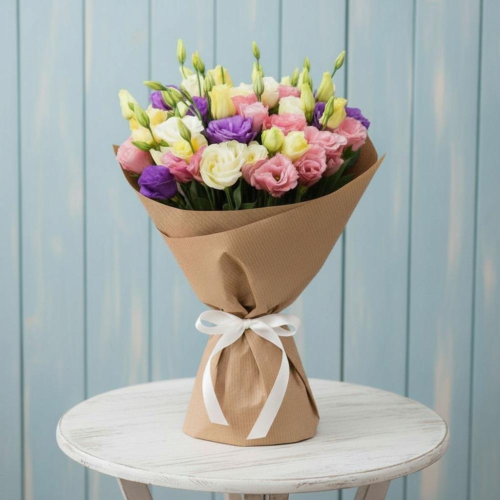 Букет цветов из: Лизиантусы в Подгорной Краснодарского края