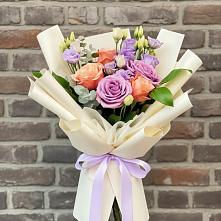 Букет цветов из:  Лизиантусы и Розы #REPLACE_PRED# Подгорной Краснодарского края