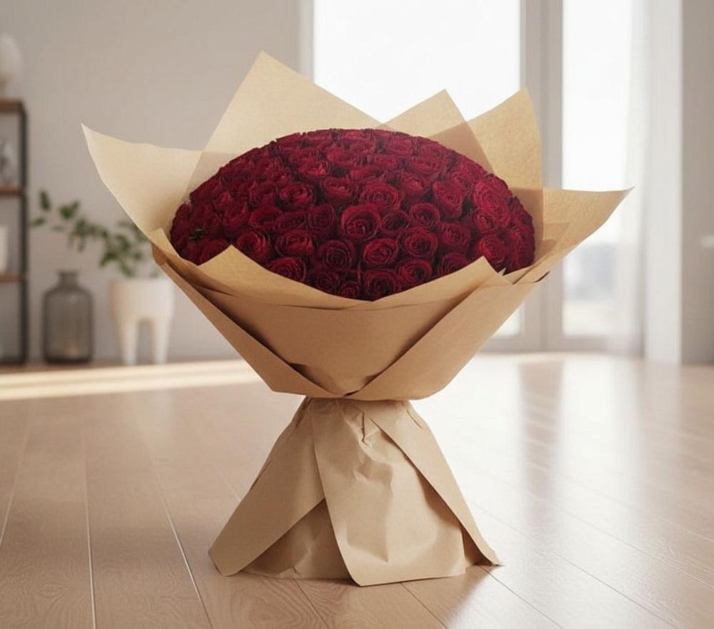 Букет 101 Красная роза в Подгорной Краснодарского края