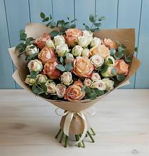 Букет цветов из:  Альстромерии и Розы в Подгорной Краснодарского края