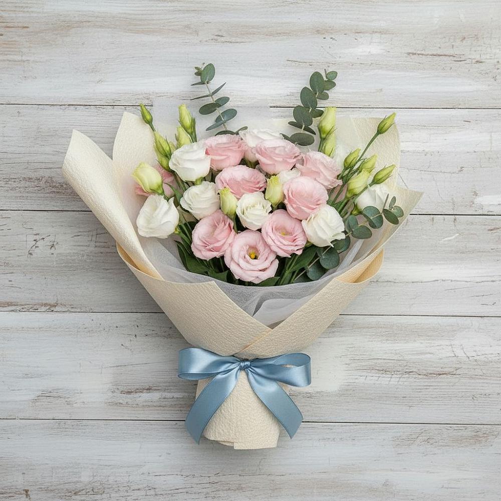 Букет цветов из: Лизиантусы в Подгорной Краснодарского края